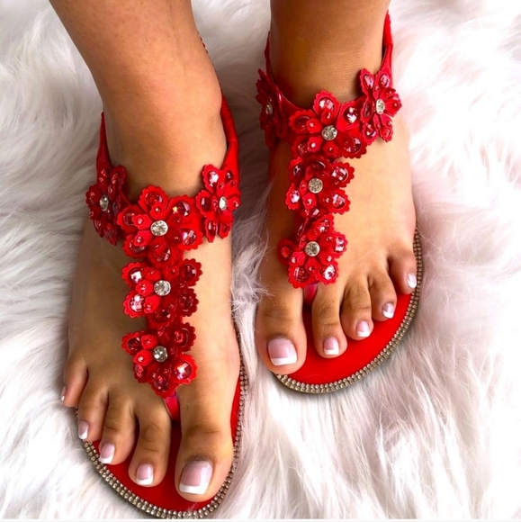 Atalina Rhinestone Sandals - Picture 3 of 5